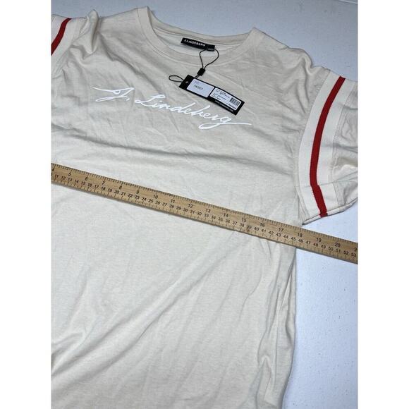 J. Lindbergh Glade Varsity Rib Tee Womens Cloud White Womens Size M - Picture 5 of 8